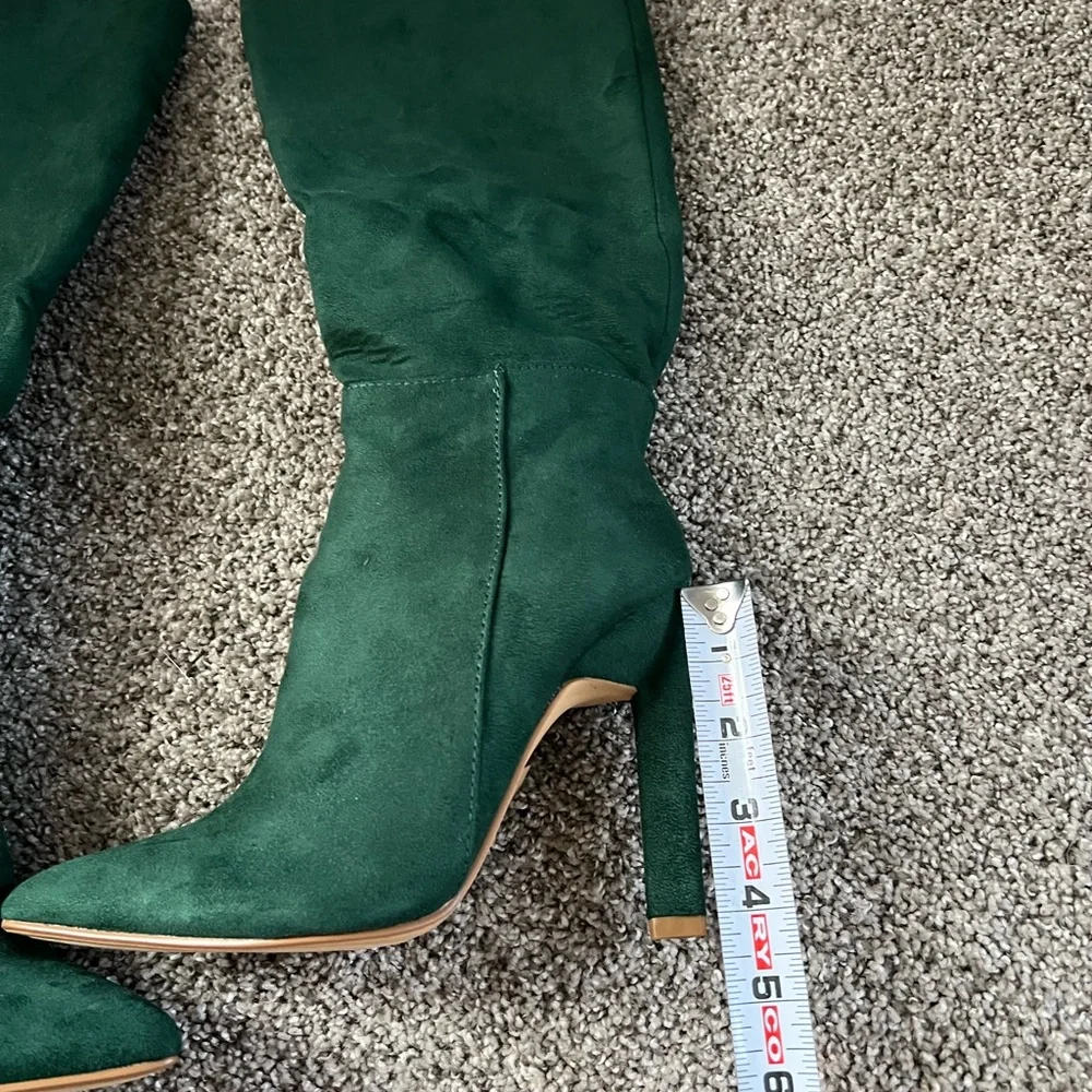 Yoki Over the Knee Green Boots